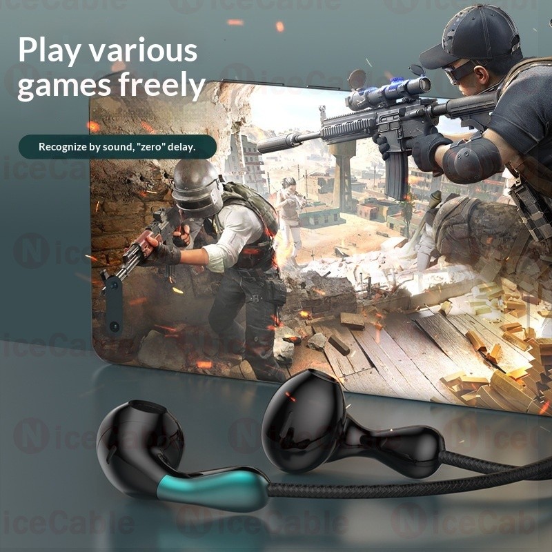 Tai nghe có dây trong tai Đa chức năng Âm thanh vòm 9D Chất lượng âm thanh HiFi Giao tiếp rõ ràng Giảm tiếng ồn Tai nghe có dây 3,5MM AUX Type C