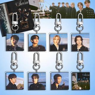 Móc khóa K-pop  mới – Chuyến du lịch thế giới 2026, album ARIRANG SWIM; các thành viên: Jungkook, Kim T