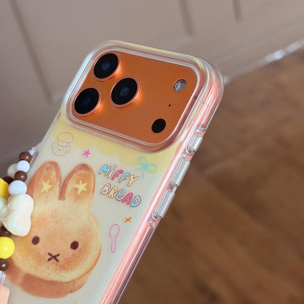 Ốp lưng cứng Tương thích với iPhone 13 14 14Pro 14ProMax 15 15Pro 15ProMax 16 16Pro 16ProMax 17 17Pro 17ProMax Vỏ hoa văn bánh mì