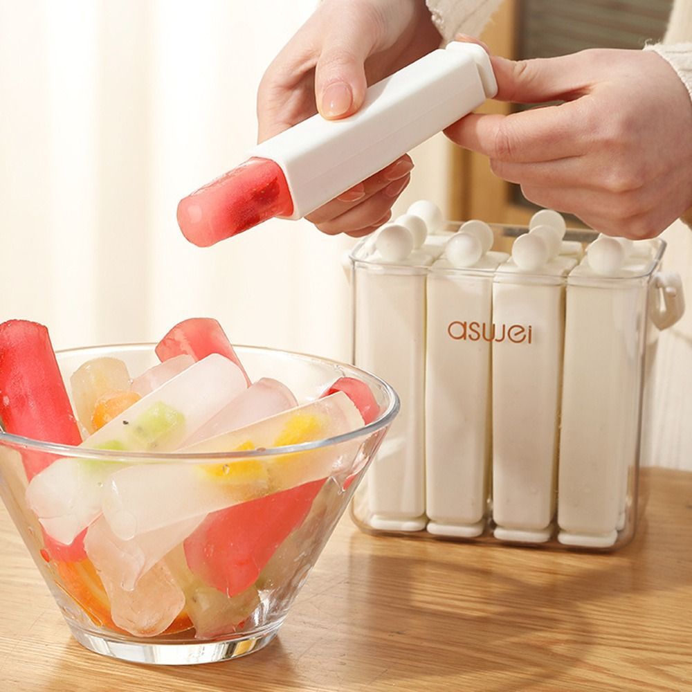 Khuôn Popsicle Cũ AWNGD, Silicon Có Nắp Khay Đá Thanh Dài, Khuôn Làm Đá Di Động Cho Tủ Đông