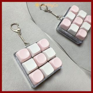 Bàn phím ngón tay EARTHLYCO, Keycap Nút chìa khóa Fidget Móc khóa, Vượt qua thời gian Tiện ích Giảm căng thẳng Đồ chơi Pinch dành cho người lớn
