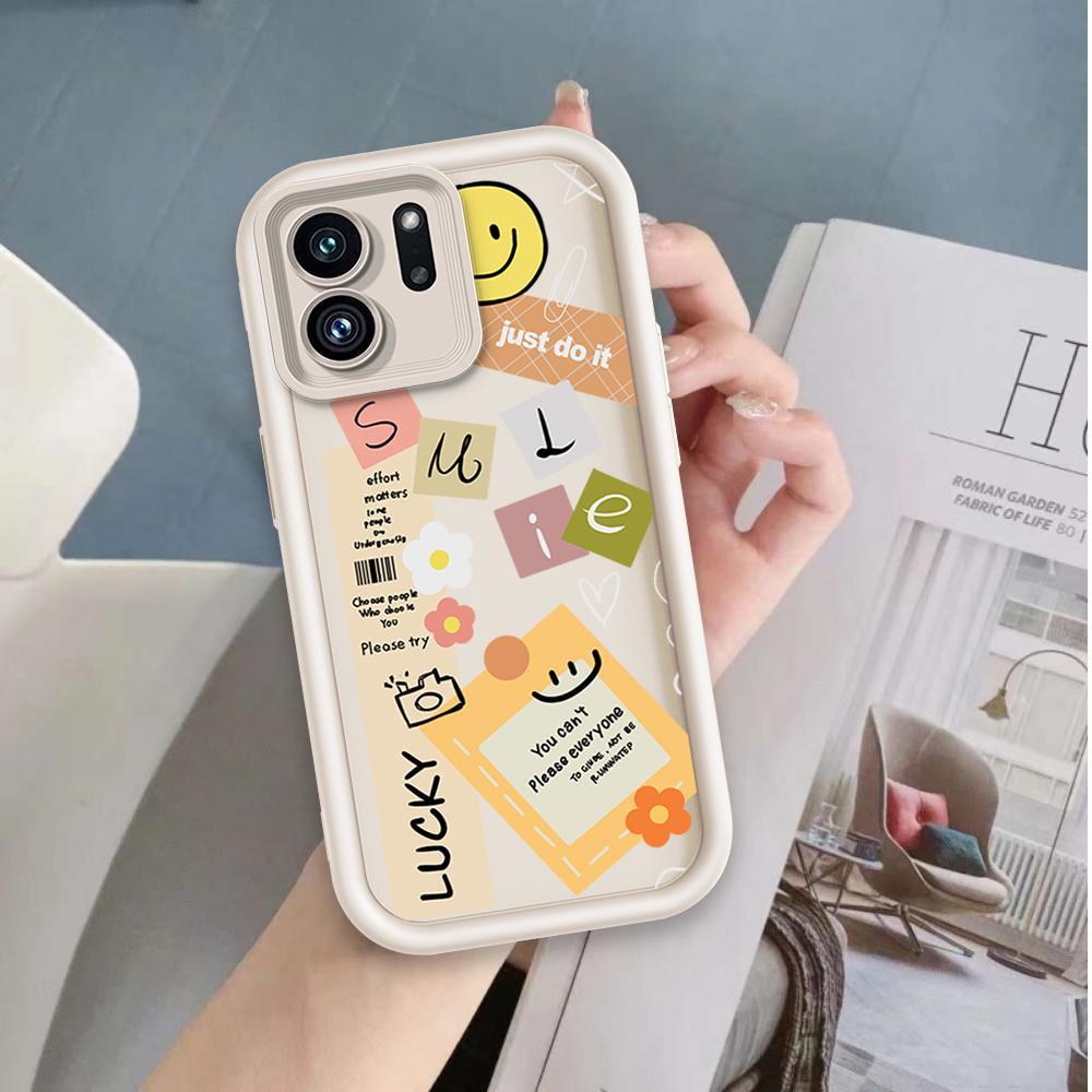 Ốp Lưng Cho OPPO A5X A6 A6X 4G 5G Phim Hoạt Hình Silicon Mềm Đáng Yêu Ốp lưng TPU Nhãn Nụ Cười Hoa Mắt Thiên Thần Ốp Lưng Chống Sốc