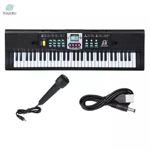 Đàn Piano điện dành cho người mới bắt đầu Nhạc cụ bàn phím kỹ thuật số 61 phím có micrô cho trẻ em Giáo dục âm nhạc sớm