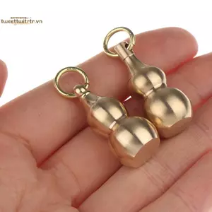 TRTR 1 Đồng Thau Mặt Dây Chuyền Bình Không Đều Móc Khóa Treo Nelace Trang Sức Chống Thấm Nước Hộp Đựng Thuốc Hộp Đựng Thuốc VN
