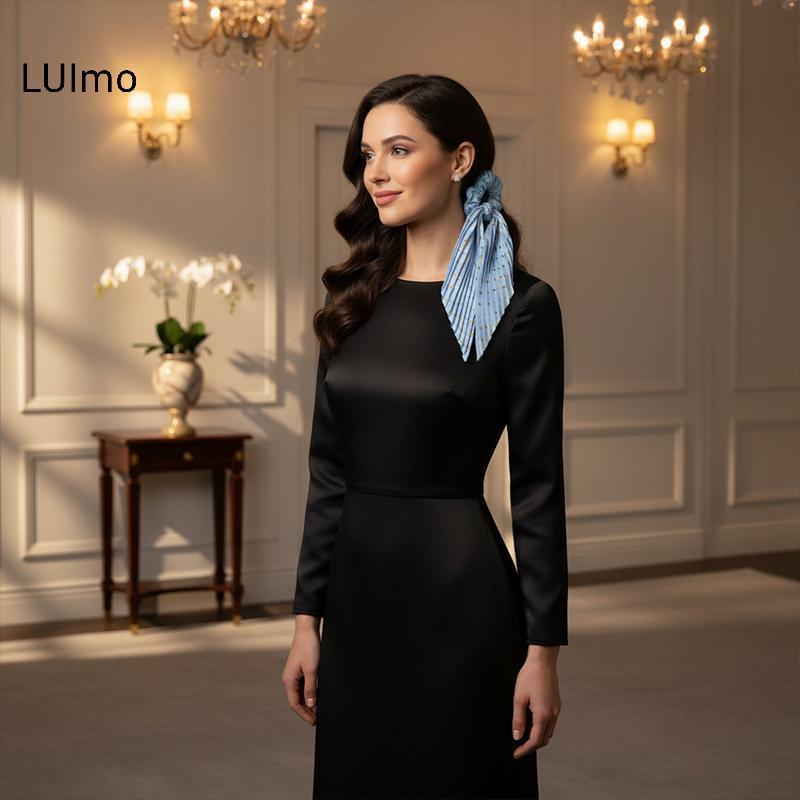 LUImo Thanh Lịch Handmade Satin Scrunchie Retro Ruy Băng Đuôi Ngựa Giá Đỡ Vintage Không Nhăn Dây Buộc Tóc Cho Bé Gái Nữ Sử Dụng Văn Phòng SBS