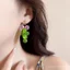 Hợp Kim Nhựa Bông Tai Dây Nho Pháp Bông Tai Cao Cấp Niche Thiết Kế Cảm Giác Tính Khí Làm Trắng Bông Tai Nữ