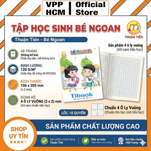 Tập Vở Bé Ngoan Thuận Tiến 48 Trang – Vở 4 Ô Ly, Giấy Siêu Dày 120gsm