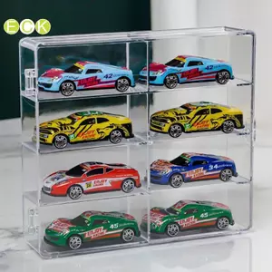 Màn hình Acrylic có thể gập lại với hộp trưng bày 8 khe cắm cho ô tô đồ chơi đúc khuôn đứng trên văn phòng tại nhà Đẹp