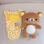 SY Rilakkuma Plushie Búp bê bạn đồng hành bằng vải Cotton hoạt hình dễ thương với túi ngủ có thể tháo rời