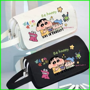 HT3 Crayon Shin-chan Hoạt Hình Anime Hộp Đựng Bút Sinh Viên Túi Bảo Quản Dung Tích Lớn Túi Văn Phòng Phẩm Trẻ Em Hộp Bút