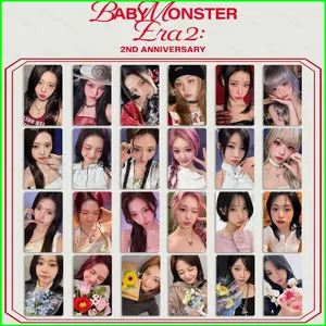 HT3 6 Cái / bộ BABYMONSTER LOMO Thẻ Kỷ Niệm 2 Năm Bộ Nhớ Bưu Thiếp Bộ Sưu Tập Ngôi Sao Ngoại Vi TH3