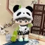 Quần áo cotton cho bé búp bê gấu trúc 20cm, bộ đồ thay thế dễ thương, không kèm phụ kiện