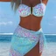 Bộ đồ bơi xẻ đôi dành cho nữ Ba mảnh Bikini bên bờ biển gợi cảm