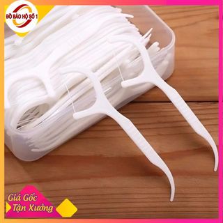 Tăm chỉ nha khoa siêu mảnh 1 hộp 50 cái, làm sạch kẽ răng, chăm sóc răng miệng yoyostore