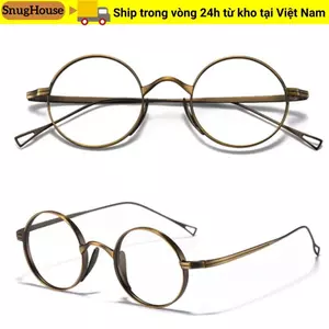 Khung Kính Mắt SNUGHOUSE, Khung Kính Titan Nguyên Chất Retro, Thiết Kế Đơn Giản Cổ Điển Hình Bầu Dục Trang Trí Mắt