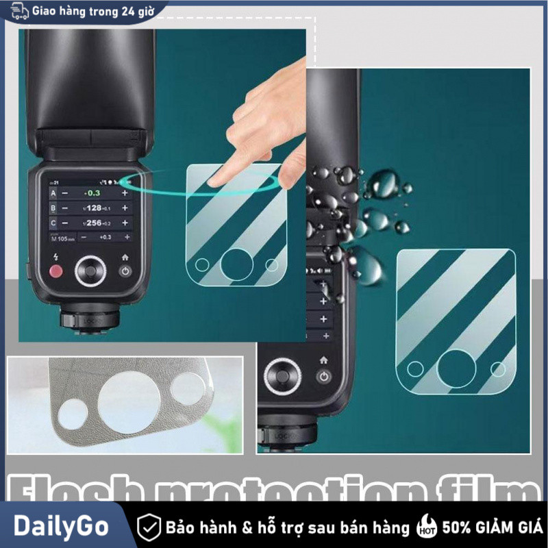 Miếng dán cường lực Godox V100 viền cong Bảo vệ màn hình,Trong suốt,Chống trầy xước