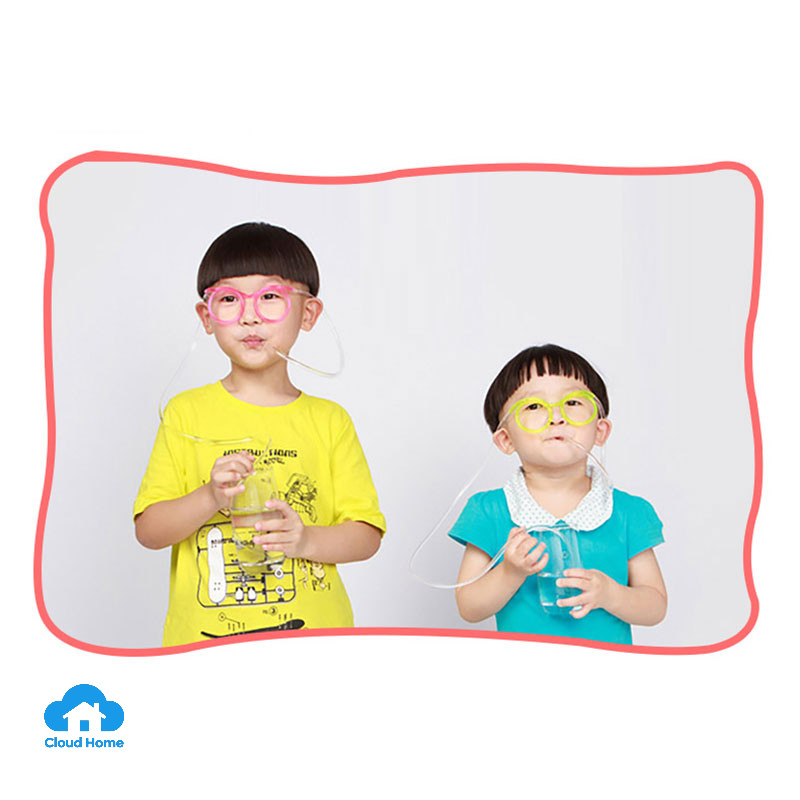 🌤️COD🌤️Ống hút thiết kế dạng mắt kính vui nhộn chất liệu nhựa dẻo dai màu tùy chọn