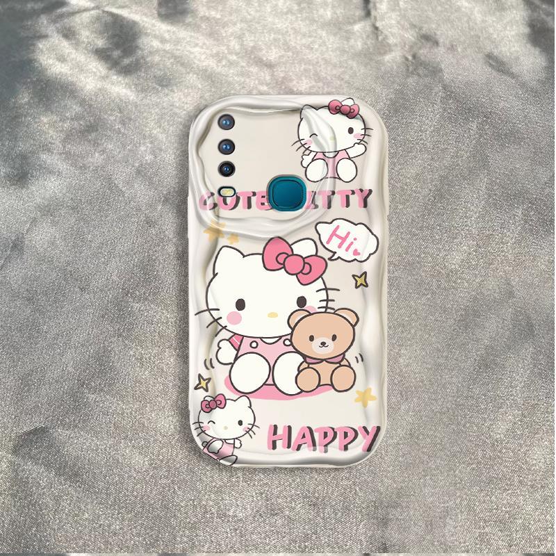Thích hợp cho VIVO Y17 Y12 / Y12i Y15 1901 1902 1904 1940 Vỏ điện thoại chống sốc TPU mềm 3D Kitty Rilakkuma