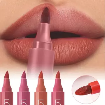 [Am-az] Bút kẻ môi dạng lỏng Plump Bút đánh dấu son môi lâu trôi Que chống thấm nước Dưỡng ẩm mờ Khỏa thân Đường viền màu đỏ Tint Lipgloss Trang điểm hình xăm