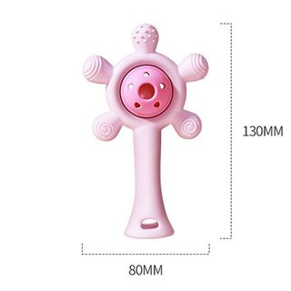 Silicone Bé Lục Lạc Miếng Dán Hình Hoa BPA Free Soft Grip Trẻ Sơ Sinh Đồ Chơi Làm Dịu