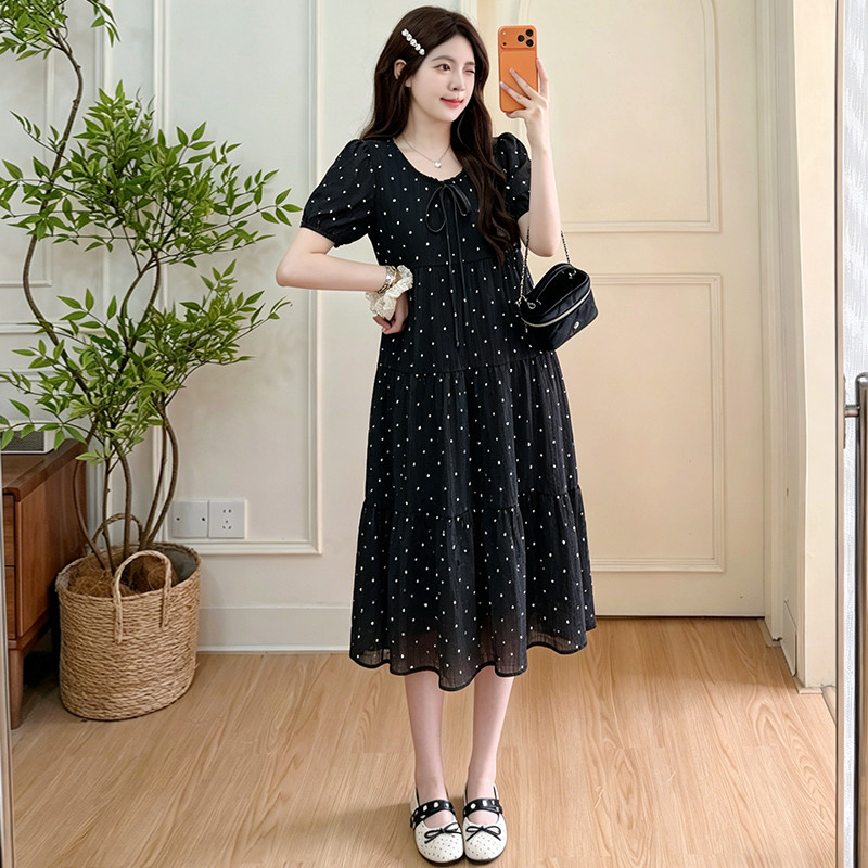 Trang phục bà bầu Váy hoa dài vừa phải mùa hè