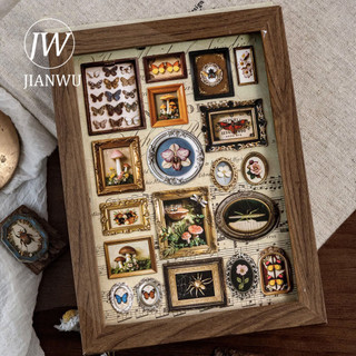 JIANWU Lịch Sử Tự Nhiên Bảo Tàng Series Vintage Thực Vật Nhãn Hoa Phong Cảnh Chất Liệu Cắt Dán Sáng Tạo Tạp Chí Văn Phòng Phẩm