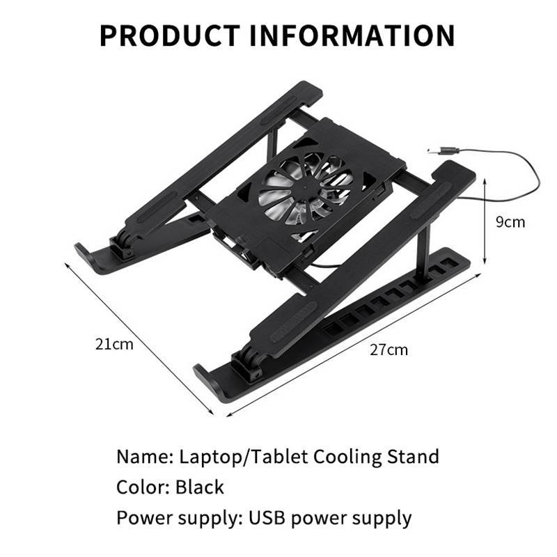 NS Laptop Đế Làm Mát Có Thể Gập Lại Laptop Làm Mát Pad Giá Đỡ Di Động Notebook Tản Nhiệt Braet Nâng Cao Ra Với 1 Quạt Làm Mát NS