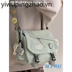 Ins Nhật Bản Bông Tai Kẹp Retro Dụng Cụ Túi Nữ Sinh Viên Hàn Quốc Dung Tích Lớn Túi Nam Shout
