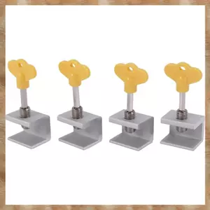 4 Bộ Khóa Cửa Sổ Trượt Có Thể Điều Chỉnh Dừng Nhôm + Khung Cửa Nhựa Khóa An Ninh Có Chìa Khóa Cửa Sổ An Toàn Gia Đình