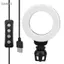 Guansfs Đèn LED guansfs Tbest 4 inch có thể điều chỉnh độ sáng Selfie với độ sáng có thể điều chỉnh Nhiệt độ màu cho video trực tiếp Vlog giảng dạy trực tuyến Nhựa đen 172g