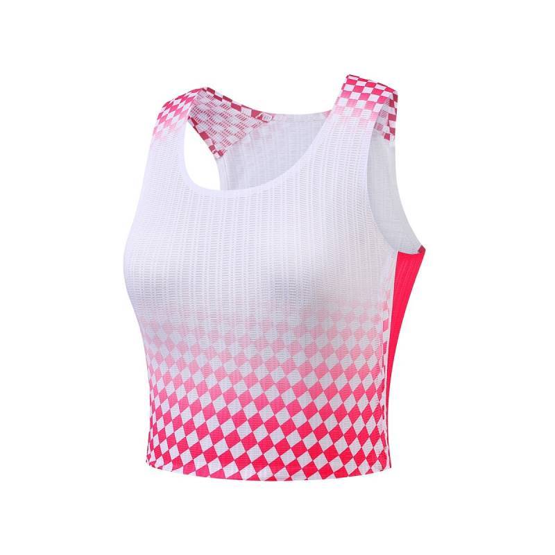 Internet Celebrity Same Style Female Sports Student Competition Marathon Running Track and Field Training Quick-Drying Split Vest Short Elastic hZ9e