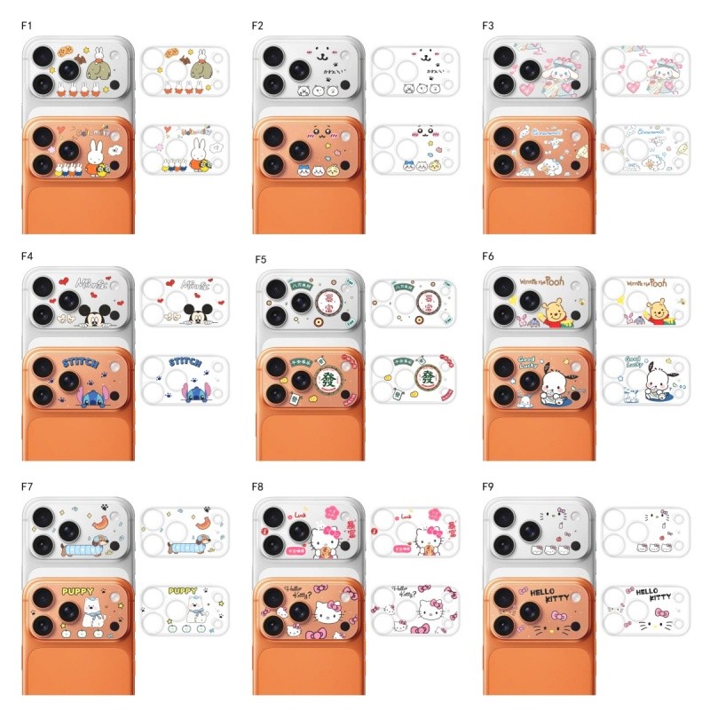 Miếng Dán Bảo Vệ Camera Cho iPhone 17 Pro max Miếng Dán Ống Kính Trong Suốt Điện Thoại Di Động Hoạt Hình Miếng Dán Mặt Sau Cho 17Pro 17Promax Phụ Kiện Trang Trí