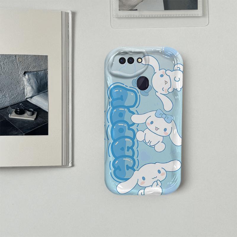 Ốp Cho OPPO A5S A12 F9 F9 Pro Phim Hoạt Hình Kem Sanrio Cặp Đôi Mềm TPU 3D Sóng Silicon Vỏ Điện Thoại