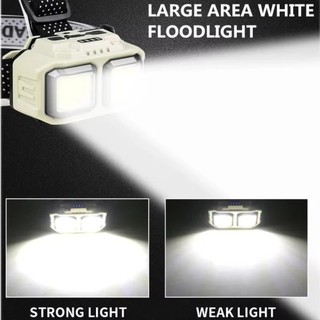 FANGHUI Đèn pha mạnh mẽ, Đèn pha LED COB có thể sạc lại USB chống nước, HX-816 4 cấp độ ánh sáng Tìm kiếm Đèn lồng Cắm trại Sử dụng