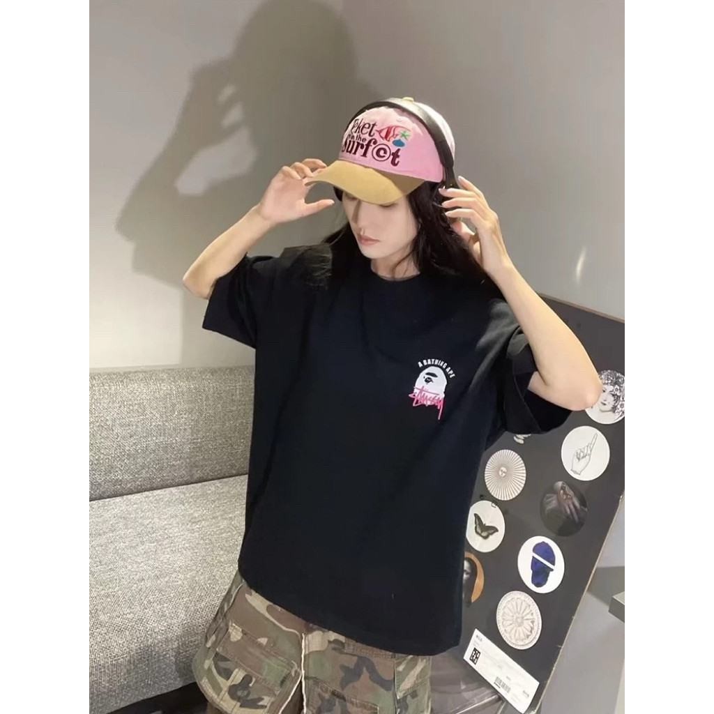 Áo Thun BAPE X STUSSY 2025 Full Tag 100% Cotton 250GSM