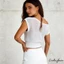 Áo Len Croptop Lệch Vai Màu Đơn Giản Dành Cho Nữ