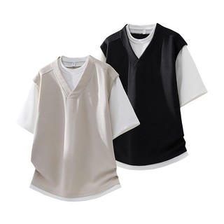 Áo thun nam GKSSS cổ điển Mỹ, thiết kế cleanfit thể thao thời thượng