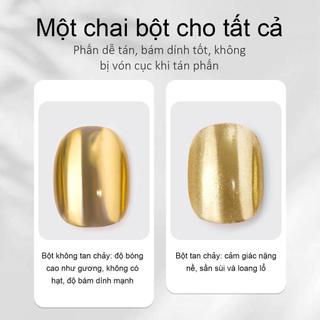Miss Gooey Gel Bột Gương 3 Trong 1 Bao Phủ Toàn Bộ Không Hạt Siêu Bóng Độ Bám Bột Bịt Kín Cạnh 15ml Cho Người Xây Dựng Móng Tay Chuyên Nghiệp