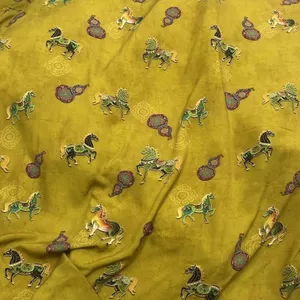 2026 Phong Cách Trung Hoa Cotton Lụa Nhân Tạo Cotton Jinma Yutang Fulu Kỹ Thuật Số Cotton Lụa Áo Vest Phù Hợp Với Vải 4.25