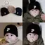 Nhíp Thu Đông Bé Hatfortable Màu Trơn Mũ Chữ Dễ Thương Mũ Cotton Sơ Sinh 6 Tháng Đến 4 Tuổi Trẻ Sơ Sinh Bonnet VN