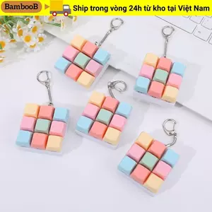 Móc khóa trò chơi bàn phím BAMBOOB, Chống căng thẳng ngón tay Giảm căng thẳng 9 bàn phím Đồ chơi chìa khóa, Fidget Giải nén nút DIY Keycap Túi sáng tạo Mặt dây chuyền Quà tặng cho người lớn
