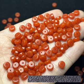 ((20 Chiếc) Nam Đỏ 6 x 4 Mm Abacus Hạt Cắt Thẳng Rời Hạt Tự Làm Vòng Tay Miếng Đệm Phụ Kiện
