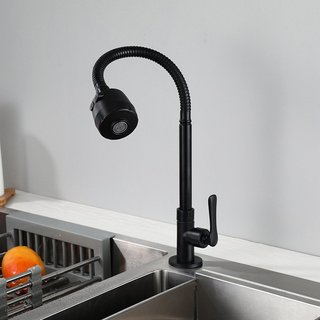 Vòi bếp bằng thép không gỉ 304 Xoay 360 độ Chế độ kép Bồn rửa nước lạnh Vòi bền