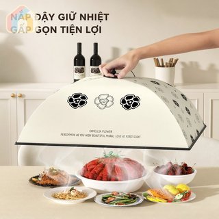 Có Thể Gập Lại Vỏ Thực Phẩm Lưới Nhiệt Giữ Nhiệt Dây Rút Khung Thép Bảo Quản Nhà Bếp
