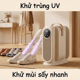Máy sấy giày di động Máy tiệt trùng UV Loại bỏ mùi Nhanh khô Du lịch tại nhà An toàn sưởi ấm