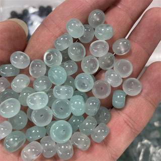 Băng Ánh Sáng Dầu Cyan Bashan Ngọc Ngọc Miếng Đệm Miếng Đệm Khóa An Toàn Rời Hạt Vòng Tay Tự Làm Phụ Kiện