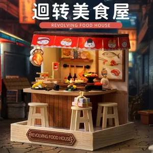 520 Smart Fun House diy Handmade Quà Tặng Happy One Pavilion Lắp Ráp Đồ Chơi Mô Hình Sáng Tạo Quà Tặng Sinh Nhật Cô Gái 0429