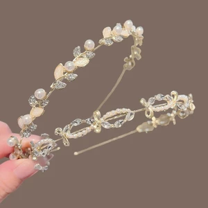 WHX-Temperament Ngọc Trai Ngọt Ngào Đầu Cảm Giác Cao Cấp Phù Hợp Với Kẹp Tóc Mori Phong Cách Đơn Giản Băng Đô Phụ Kiện Tóc