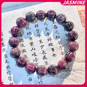 JASMINE Rễ Bồ Đề Tự Nhiên Đính Hạt Sáu Xương Trụ Phật Giáo Vòng Tay Nam Nữ Mân Côi May Mắn Tốt Lu Quyến Rũ Trang Sức JASMINE