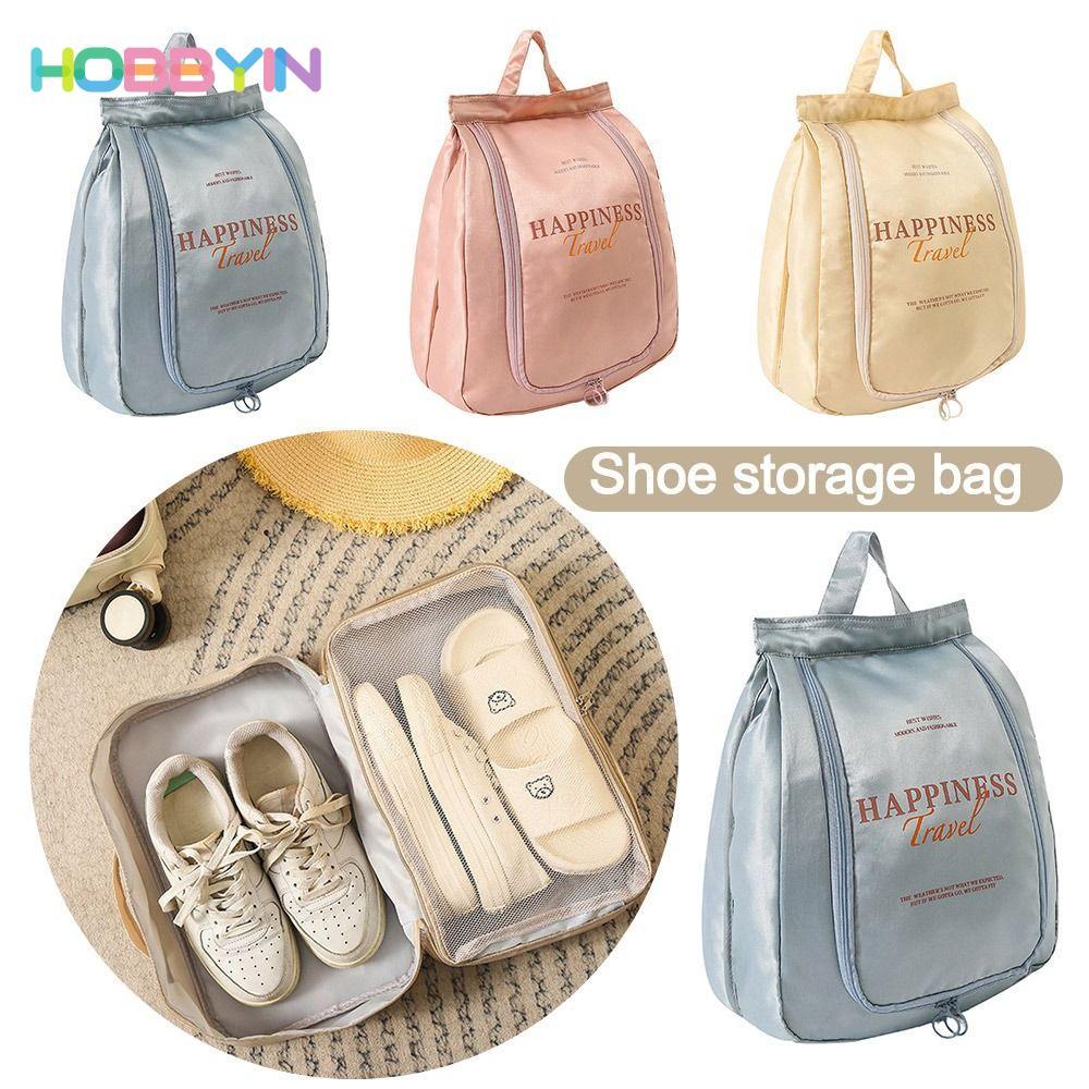 Túi đựng giày HOBBYIN, Túi đựng giày chống bụi dung tích lớn, Túi đựng giày hai lớp di động có tay cầm